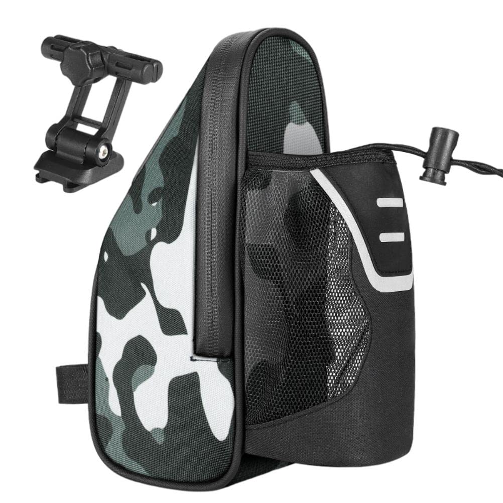 Lybunair Cycle Reflective Saddle Bag with Water Bottle, Waterproof Cycle Water Bottle Holder Bag Under Seat - Mt BMX Road Cycle (Camouflage)