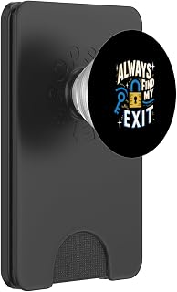 Always Find My Exit I Exit Game Escape Room PopSockets PopWallet for MagSafe