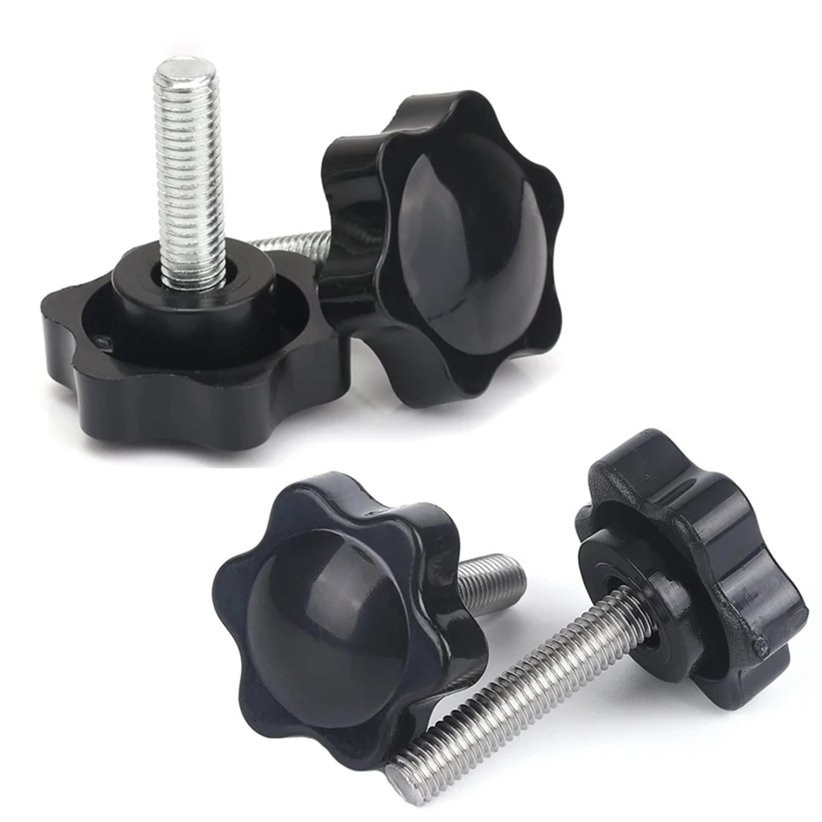 5/10 pezzi di vite serraggio a testa zigrinata con filettata in plastica a forma stella, manopola, bullone in legno M5, M6, M8 Per Cerniere Delle Porte, Riparazioni, Progetti Da(10pcs,M10x40mm 38D)