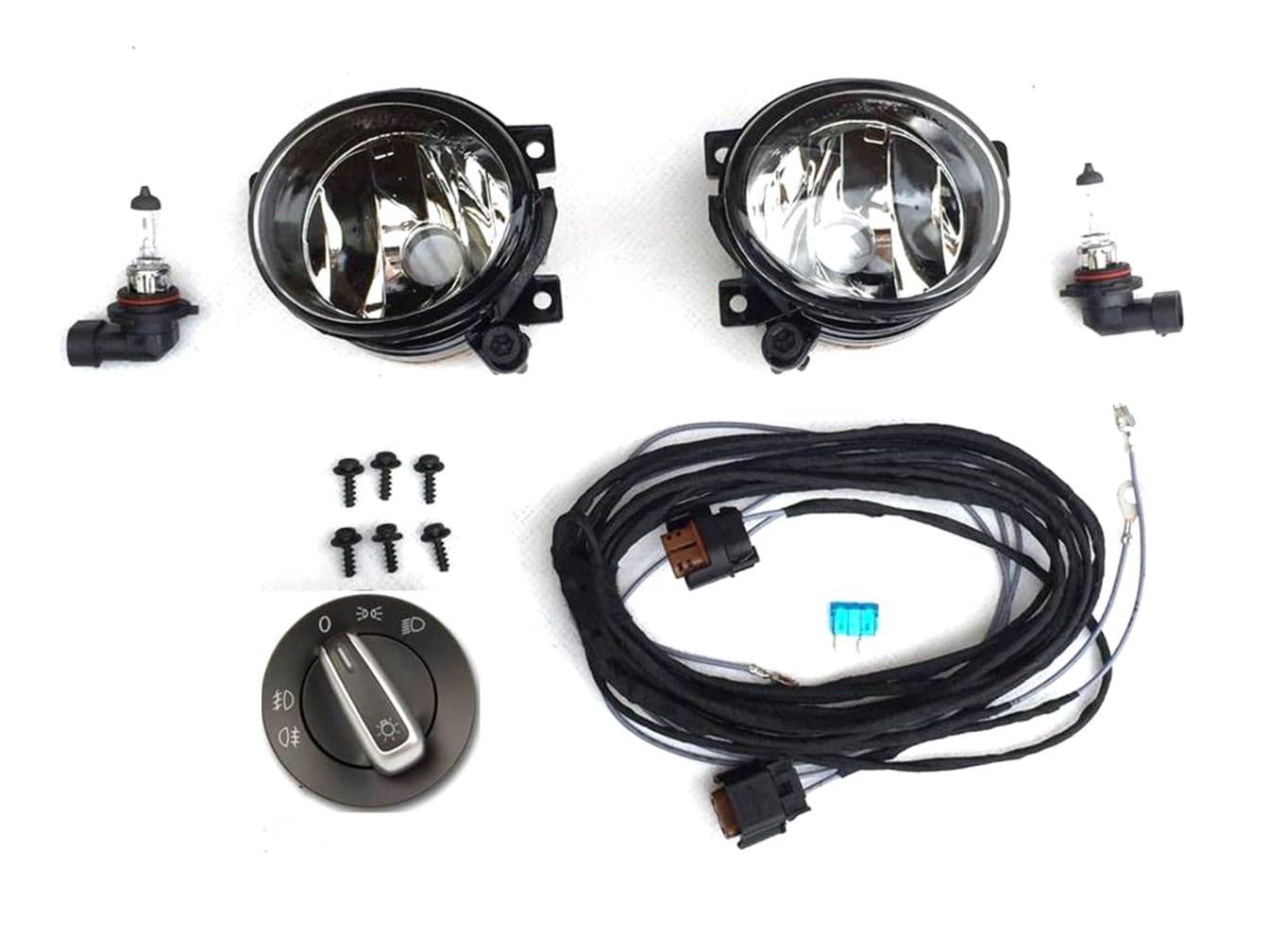 Kit De Phares Antibrouillard Jaunes Pour VW T5 Facelift – Verre Transparent, Halogène, Neuf