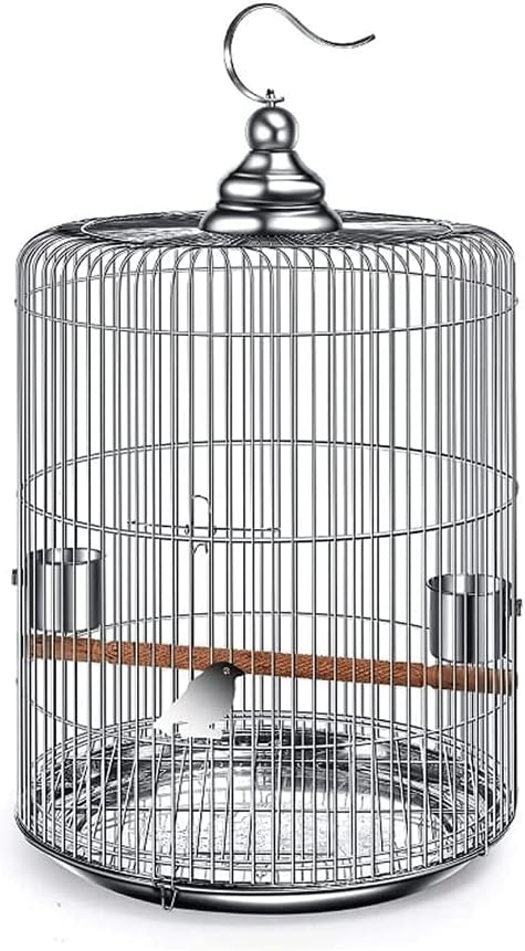 固体の丸い鳥かご錬鉄の鳥かごの大きなステンレス鋼の鳥のケージポータブル