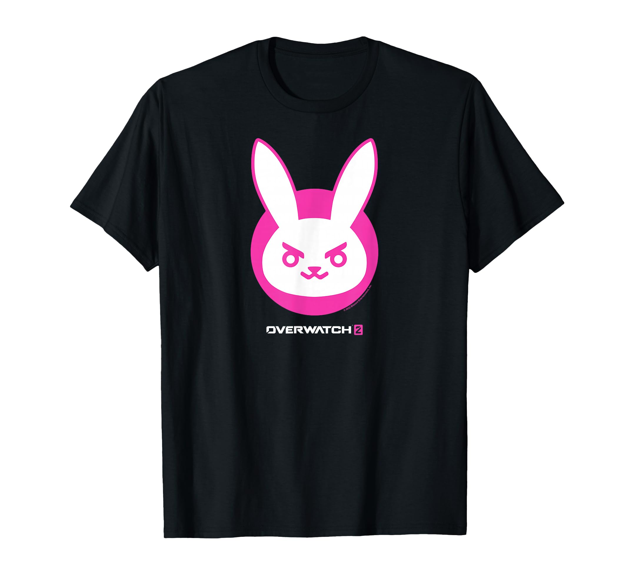 2 D.Va White & Pink Rabbit Centre Icon Logo T-Shirt
