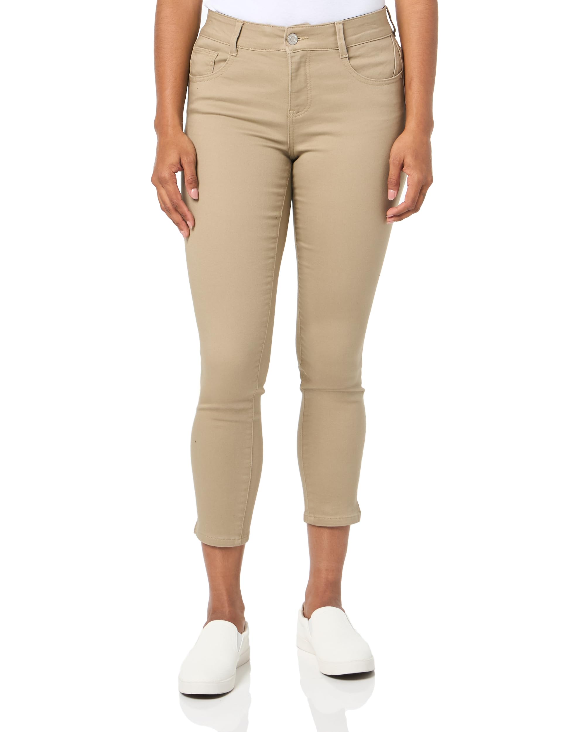 Tommy Hilfiger Women's Skinny Sateen Pants, Cobblestone, 14