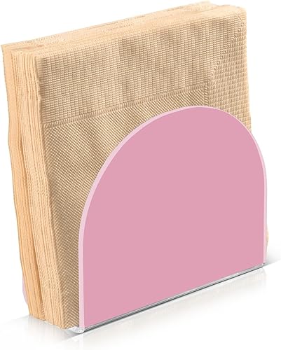 Servilletero rosa para mesa, dispensadores de servilletas de tejido acrílico, servilleteros de cóctel transparentes para encimeras, hotel,