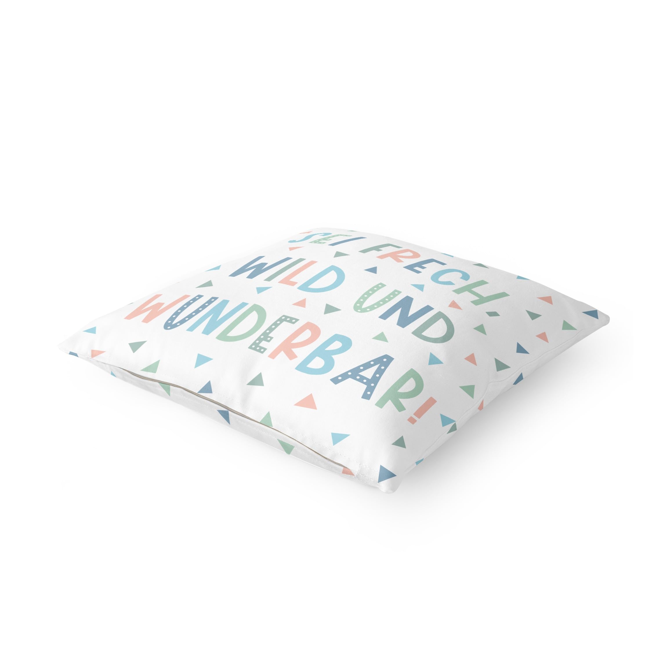 Dekokissen drinnen/Indoor waschbar Sprüche mit Füllung Zierkissen - Made in Germany - Zitate Bezug Pastell Sofakissen Indoor Sofa Bett 2052