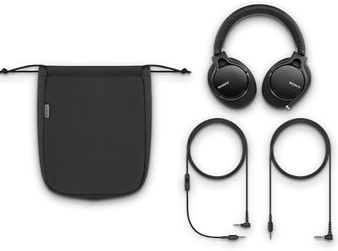 Sony MDR-1AM2 B Headphones, High Resolution, Enclosed, Foldable, Removable/Balanced Connection, Φ4.4 Cable Included, Remote Control/Microphone Included, 2018 360 Reality Audio Certified Model, Black,