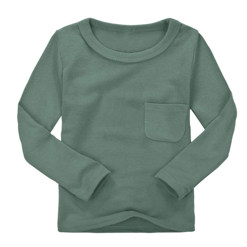 CuteOn Niños Chicos Chicas Manga Larga Camiseta de Algodón T-Shirt (Tamaño 2-6 Edad) Variedad de Colores