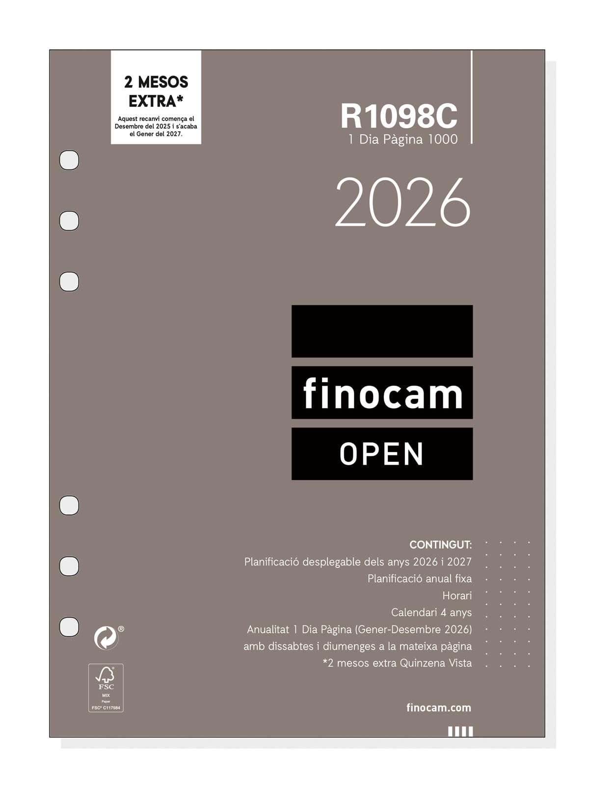 Finocam - Annual Open 2026 1 Day Page January 2026 - December 2026 (12 months) Catalan