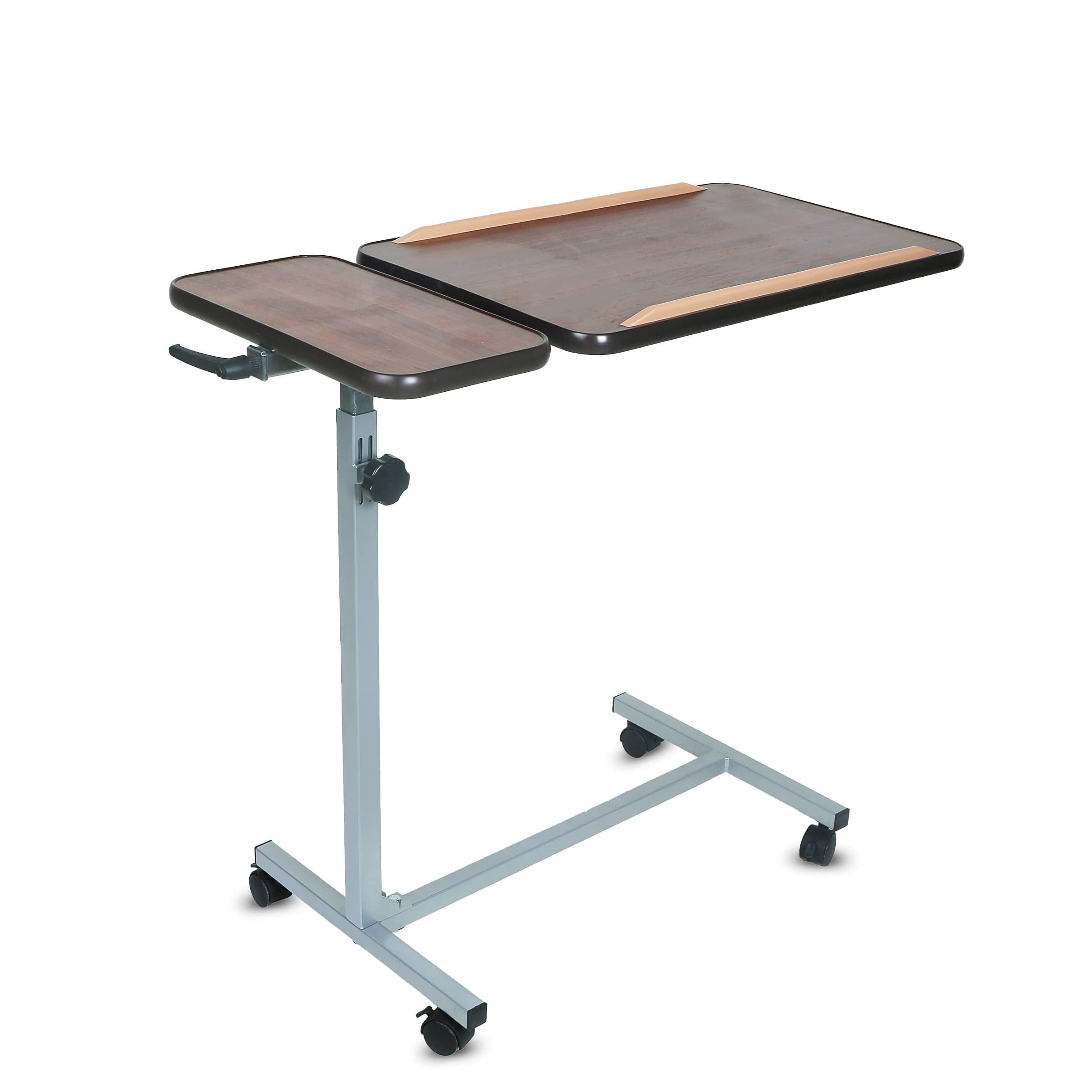 Sunbeam Enterprises Height Adjustable OverbedTable | Laptop Table with Wheels Brown (B0BY9RJ4KX) Amazon Price History, Amazon Price Tracker