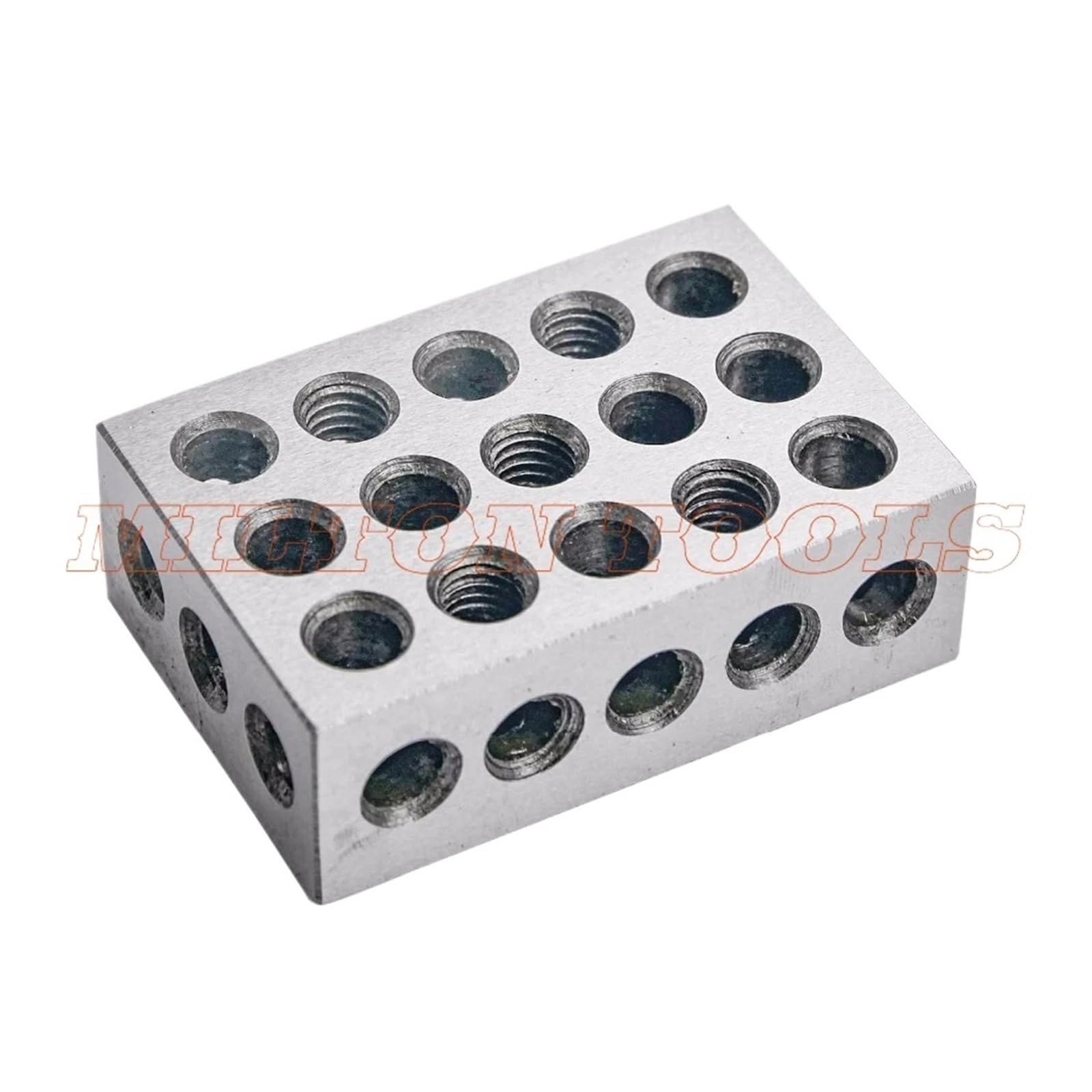 2 blocchi in acciaio temprato da 1-2-3" 0,0001" Precisione abbinata Machinist 123 Strumento di fresatura 23 fori 25-50-75mm Blocco calibro per officina meccanica(1-2-3")