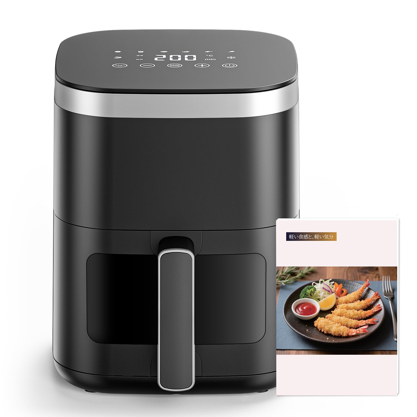 Amazon.co.jp: ノンフライヤー 可視窓 air fryer 4.5L大容量 1-6人用