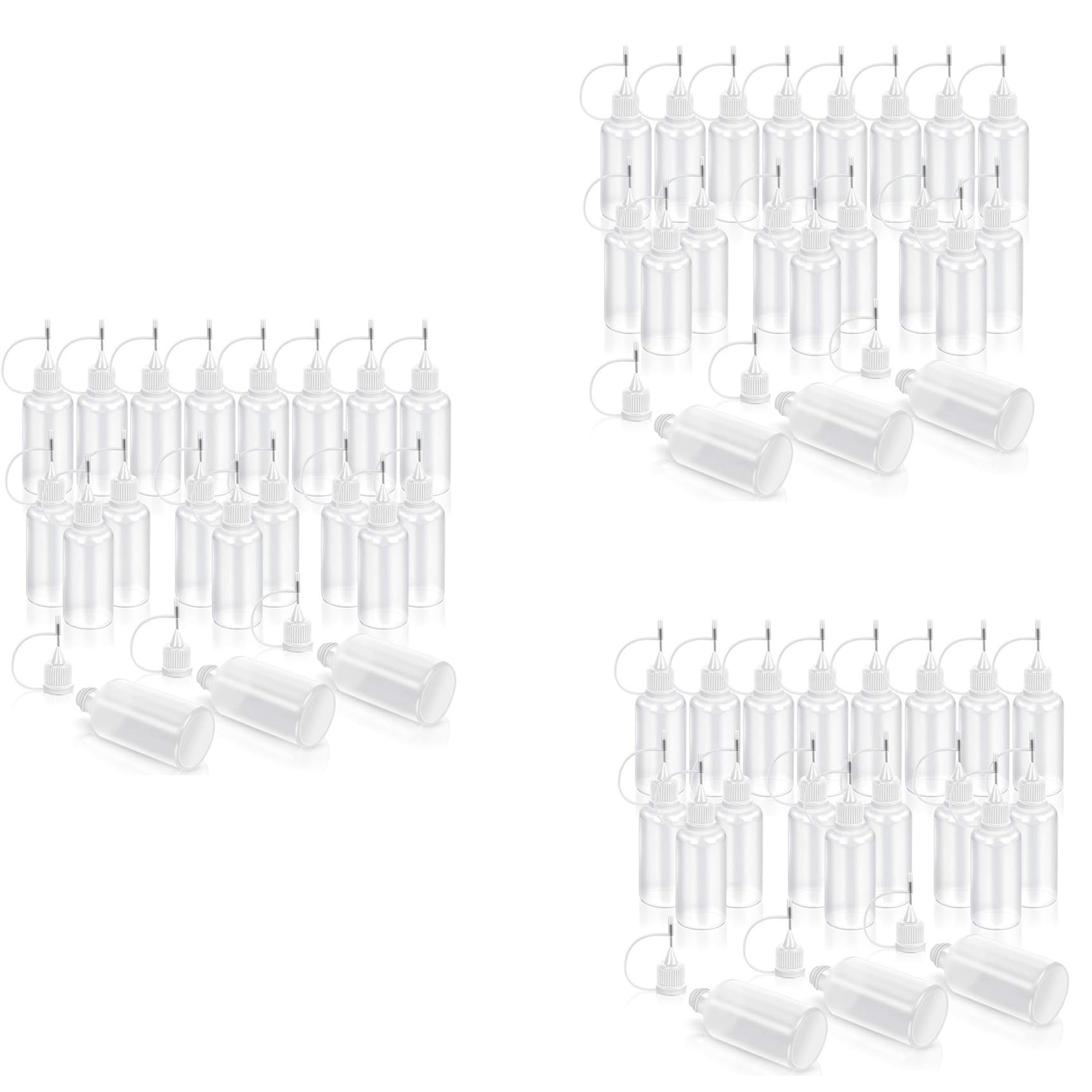 Vjsujehgy 60 Pcs Tip Applicator Bottle, Empty Applicator Glue Bottle for Small Gluing Projects, 30Ml /1 Ounce