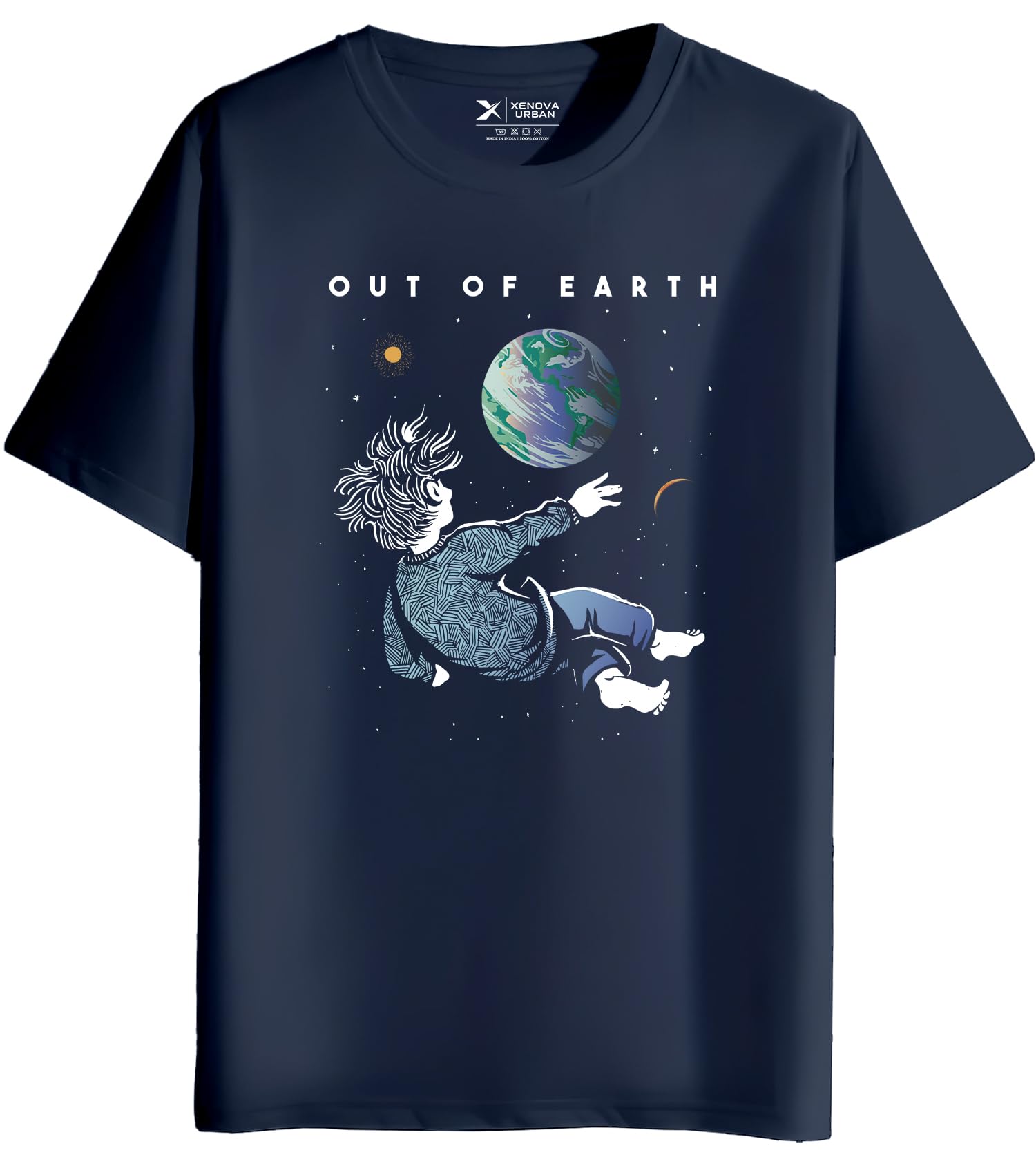 xenovaurban Men's Graphic Printed RN-Earth Round Neck Regular and Plus Size Cotton T-Shirt-picture-23