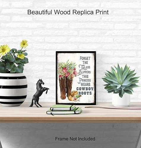 Miniatura 4 de Country Western Wall Art & Decor - Shabby chic Rustic Farmhouse Style Wall Decor for Women, Woman, Cowgirl - Boho Wall Art - Little Girl, Tween,