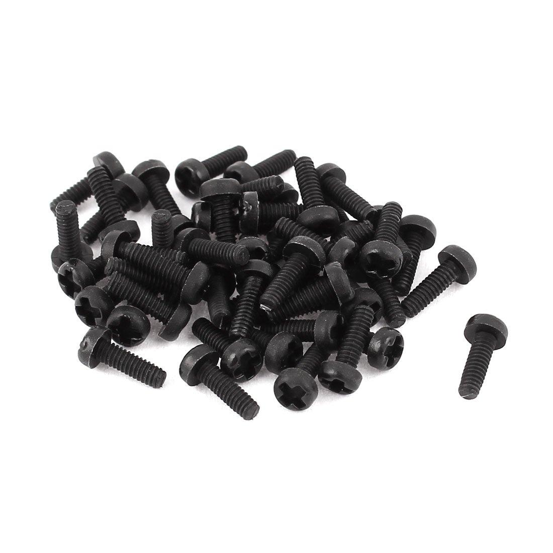 Uxcell Black Sourcingmap M2 X 6Mm Nylon Phillips Cross Pan Head Machine Screws 50 Pcs
