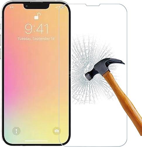 Miniatura 4 de Cone Protector de pantalla de vidrio para iPhone 1313 Pro  14 6.1 pulgadas, 3 paquetes de película de vidrio templado compatible con fundas, dureza