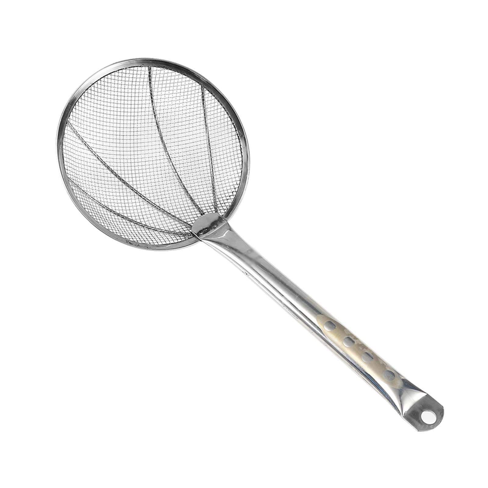 Espumadera de cocina, malla de colador resistente de acero inoxidable, cuchara coladora comercial de 10 pulgadas, cuchara grande for desnatar, ideal for restaurante y hotel