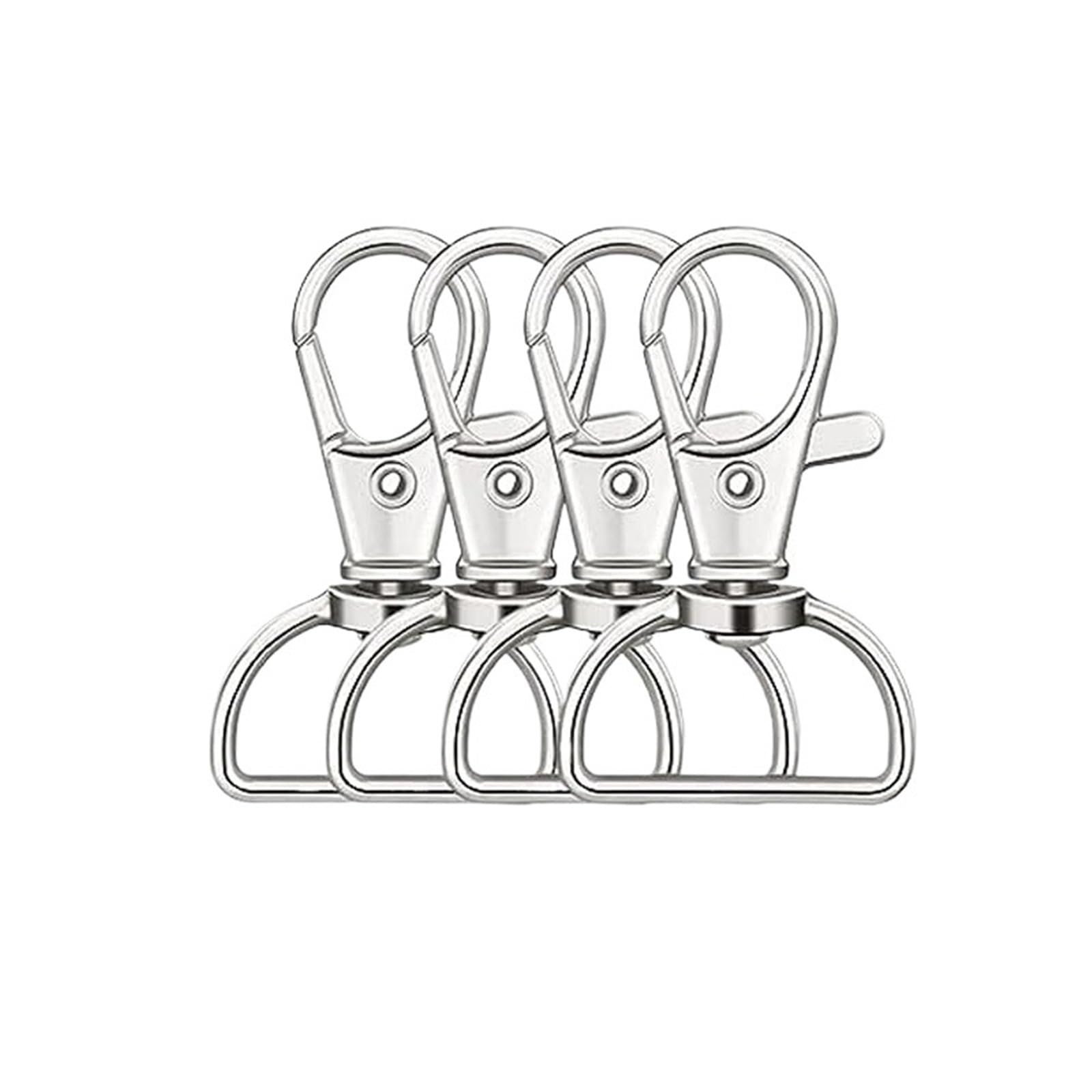 Swivel Snap Hooks 10pcs Swivel Clasp Lanyard Snap Hooks Keychain Clip Hook Metal Lobster Claw Clasps for Key Rings(Color 2,25mm)