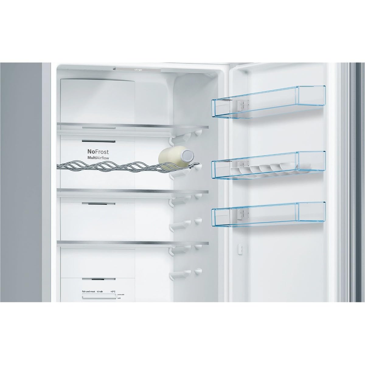 Bosch, Kühlschrank Kombi, Serie 4, 60 cm, Total NoFrost, Inox, KGN39VIEB