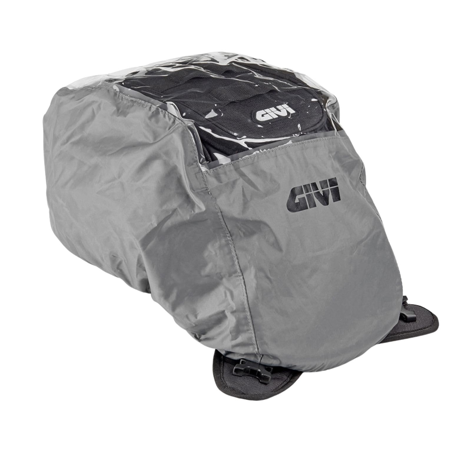 GIVI Easy06 Tankrucksack für Motorrad, 12 l, magnetisch, mit Gurt, Regenschutz und M.O.L.L.E System, schwarz