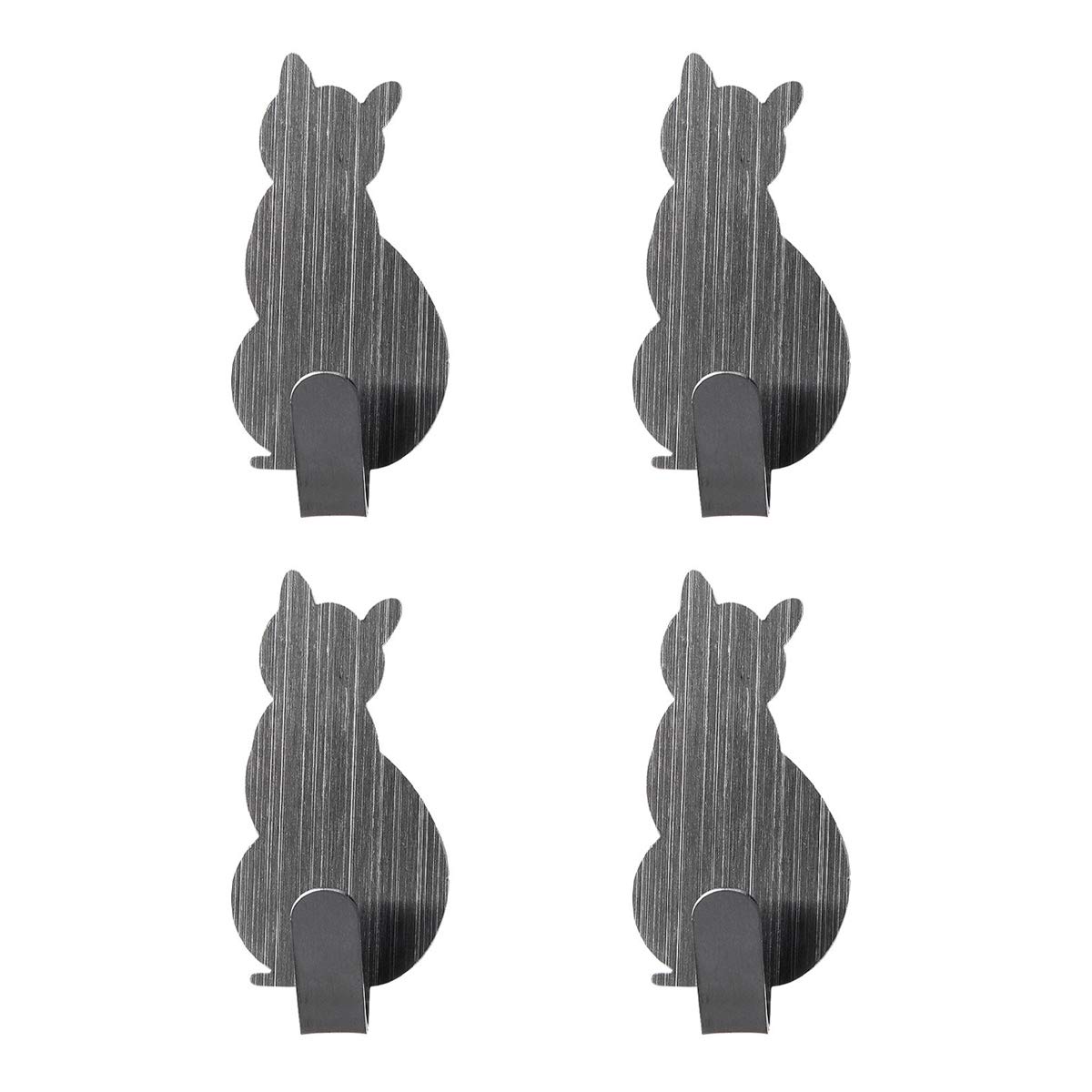 Genérico Toallero Ganchos para Toallas autoadhesivos Ganchos para Albornoz Ganchos Decorativos Ganchos de Pared creativos para Gatos Acero Inoxidable Soporte para Toallas de baño Cocina Ganch