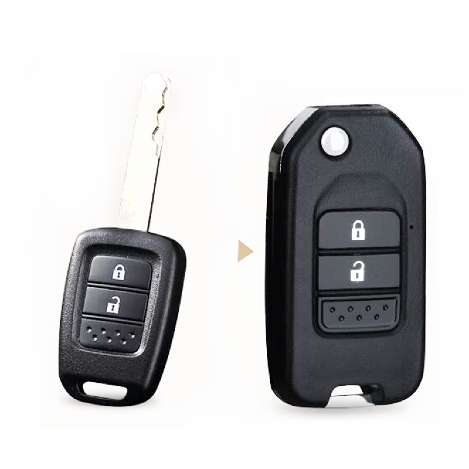 Coque Clé Voiture 2 Boutons Honda Civic Accord Jazz CR-V HR-V - Boîtier Remplacement + Tournevis