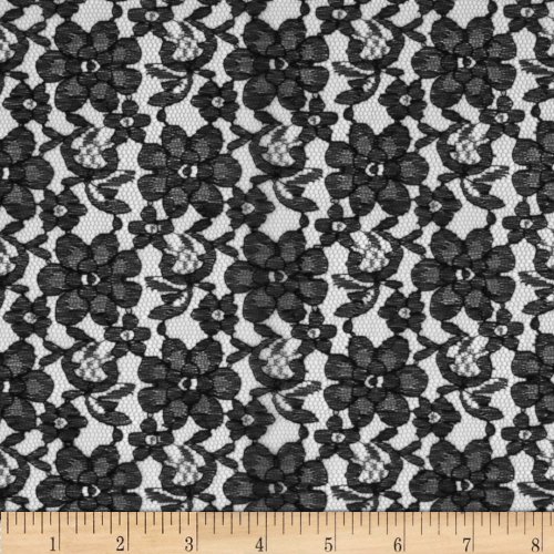 Raschel Lace Black, Fabric by the Yard