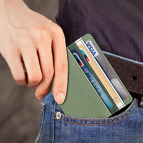 FINTIE Slim Minimalist Front Pocket Wallet, RFID Blocking Credit Card Holder Card Cases with ID Window for Men Women4