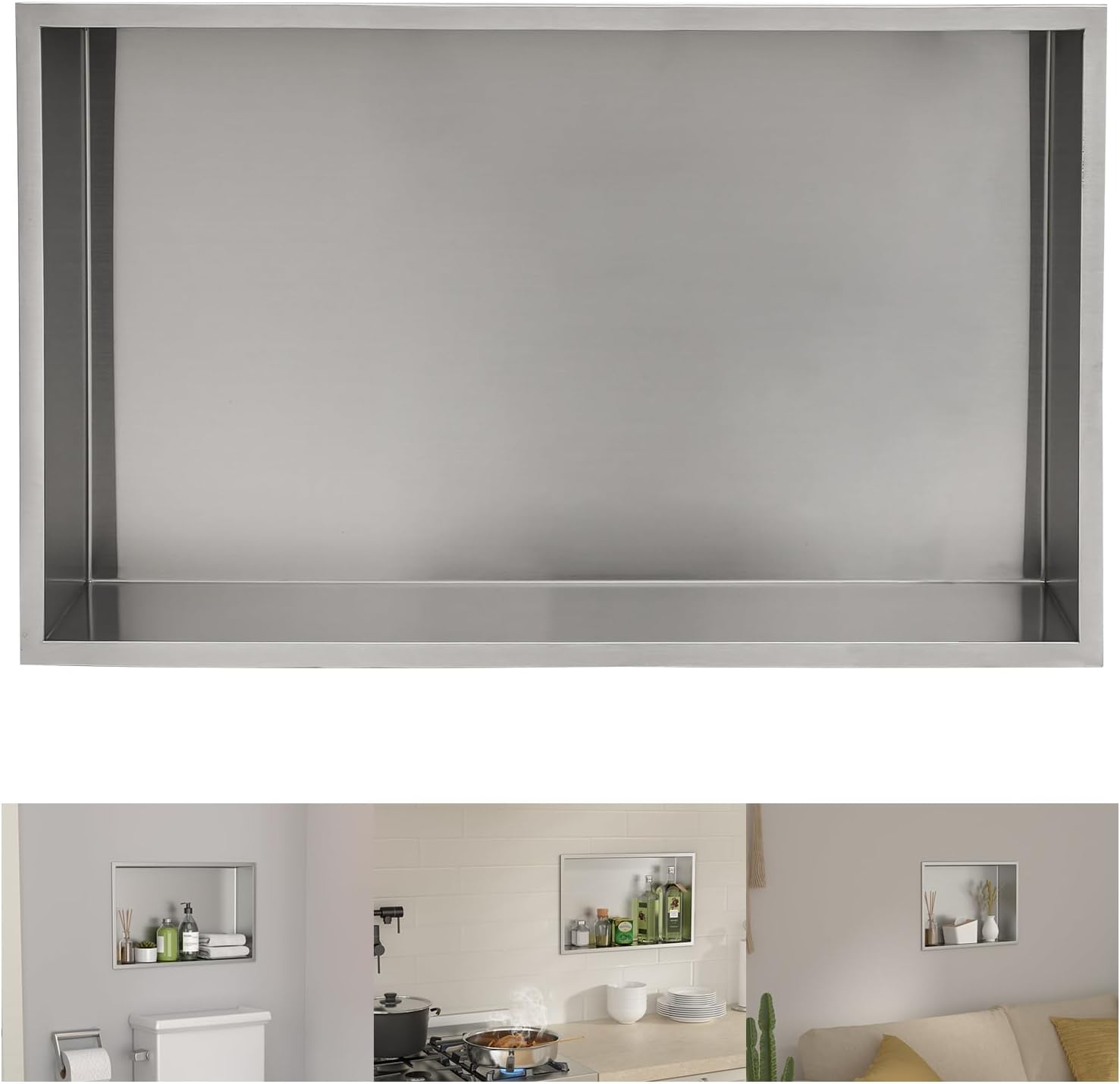 Lordear Shower Niche 20" x 12" Rectangle Double Bathroom