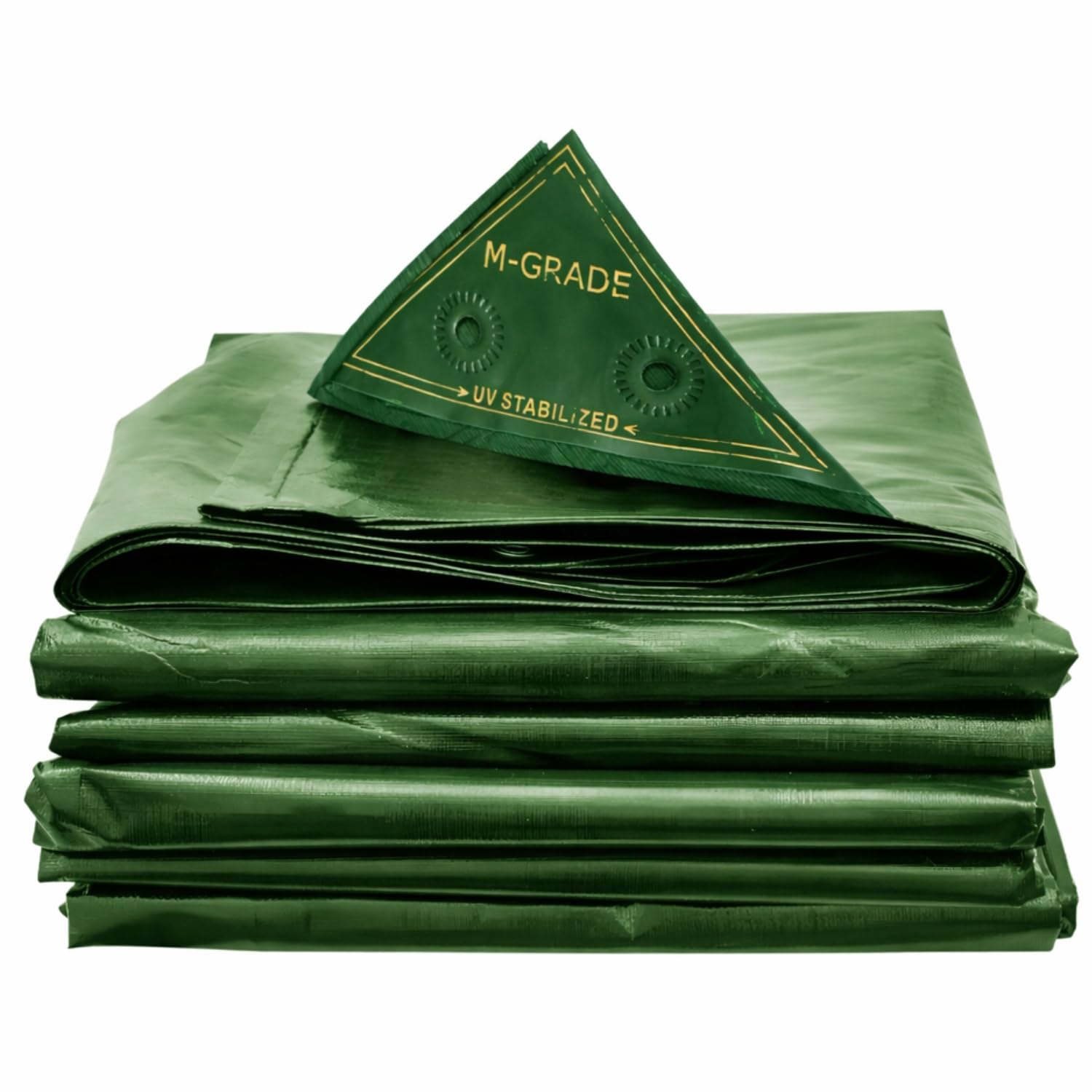 LLDPE Waterproof Tarpaulin Ground Sheet Lightweight Camping Cover Dust 100GSM Outdoor Protection Mat (Green, 1.5m x 2m)