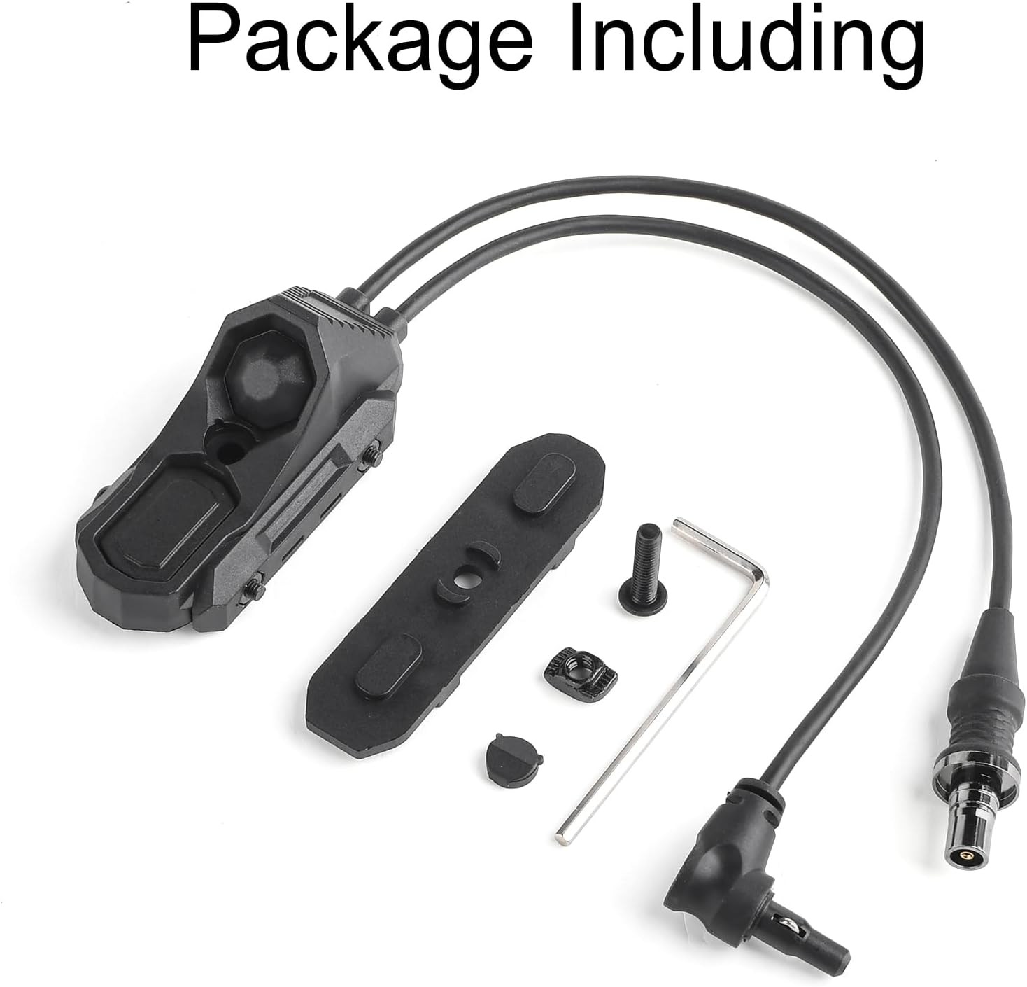 Dual Pressure Switch, Tactical Light Switch with SF + Crane Plug for M300/M600 Flashlights + PEQ DBAL NGAL, Fit for 20mm Picatinny Mlok Keymod Rail