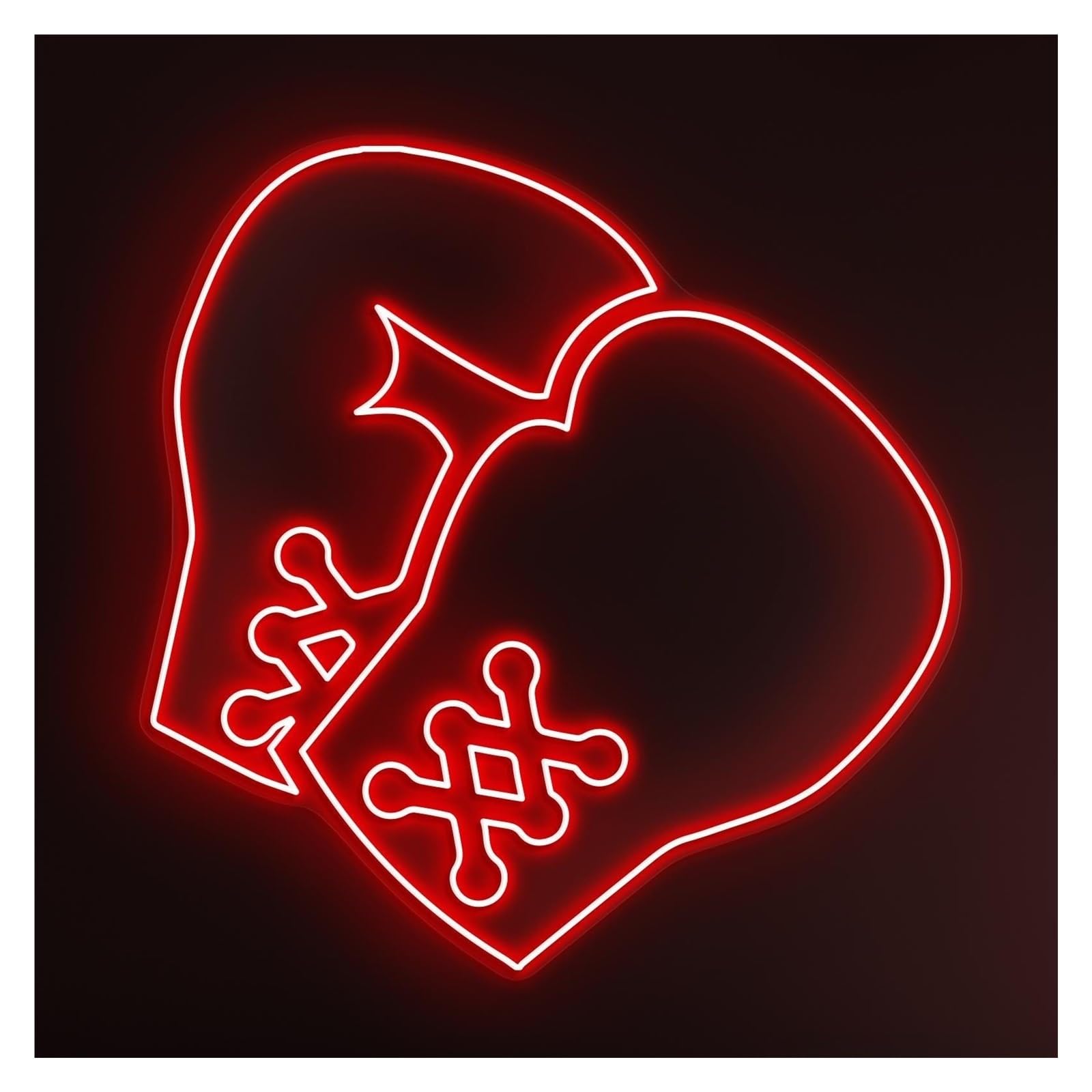RONGCH Hanging Art Signs Boxing Gloves Neon Sign, Suitable for Sports Shop Decor with Brightness Adjustable 46cm