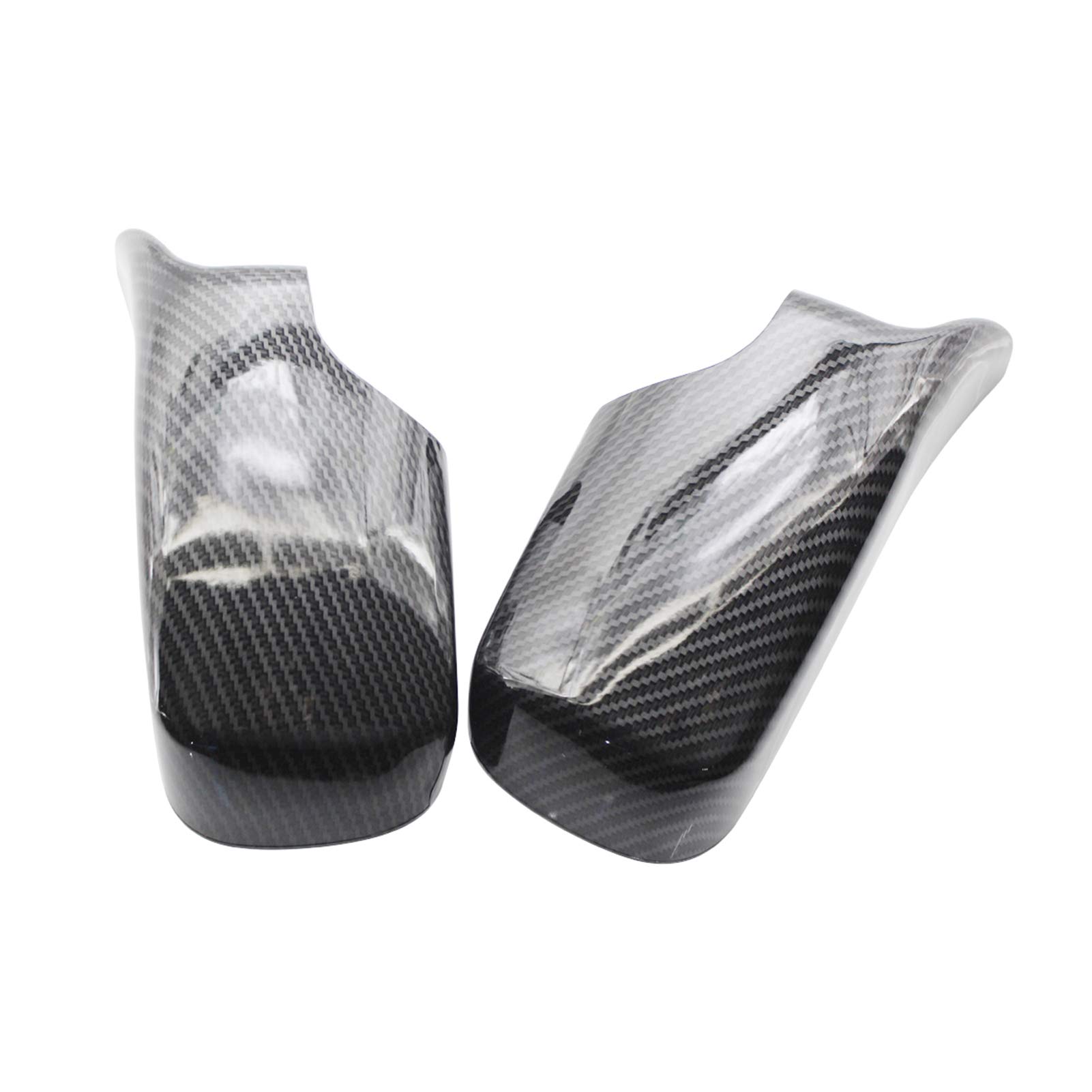 Coperchi Specchietti Laterali In Stile Carbonio Per BMW E46 (1998-2005) - Sostituzione OEM, Nero Lucido, 2 Pezzi - 2