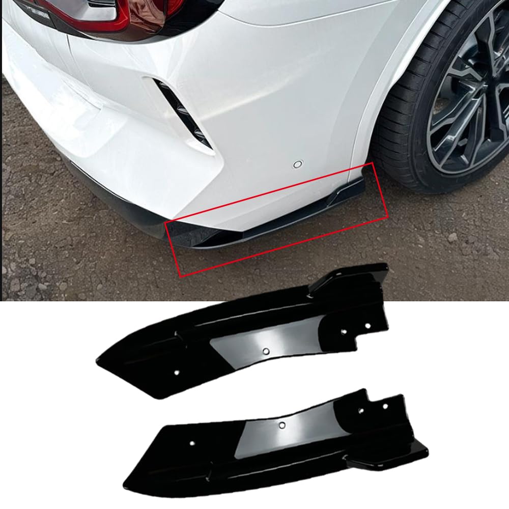 Diffusore per paraurti posteriore auto, splitter per parafango laterale per auto, compatibile con BMW X3 G01 LCI M Sport dal 2022 in poi, nero lucido