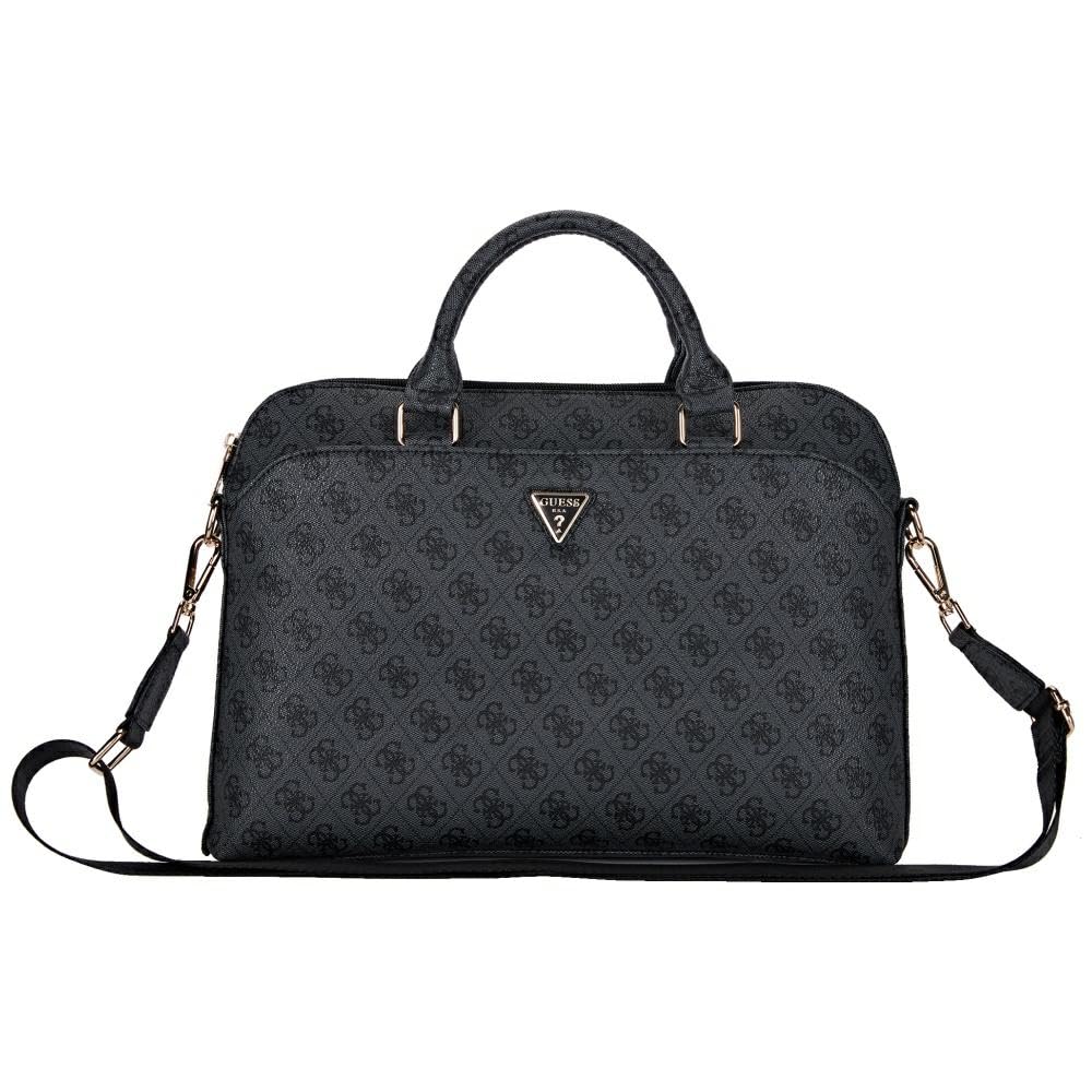CG MOBILE Guess - Funda para portátil 4G con cremallera y logo triángulo de 15" (Negro), Negro