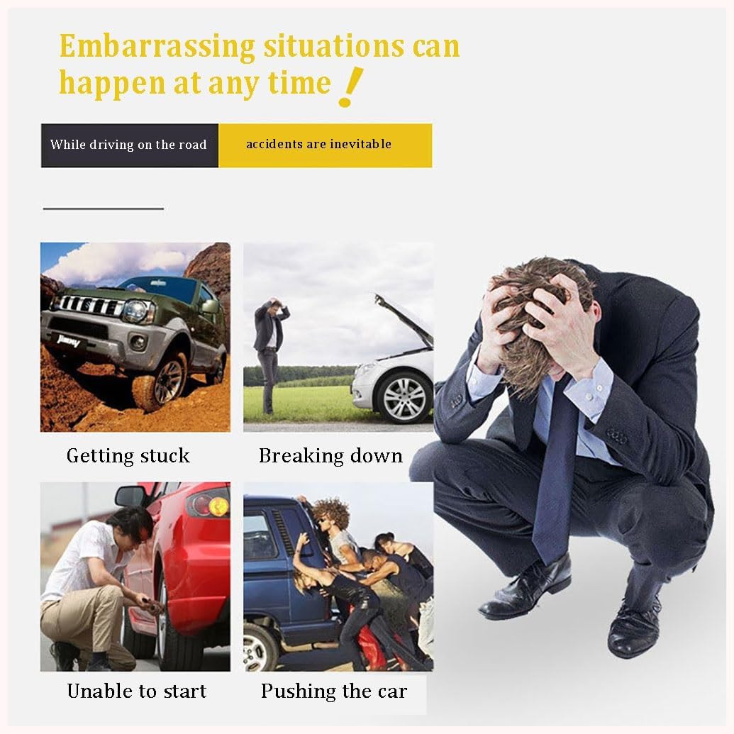 牽引ロープオフロープリカバリーポリエステルプルストラップ5メートル5トンオレ自動車車両用 トラック・オフロード(Orange,3m/