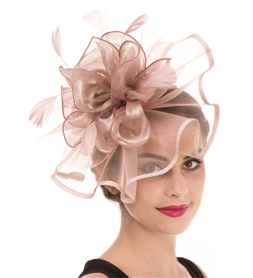 Women's Organza Church British Fascinator Bridal Tea Party Wedding Hat Summer