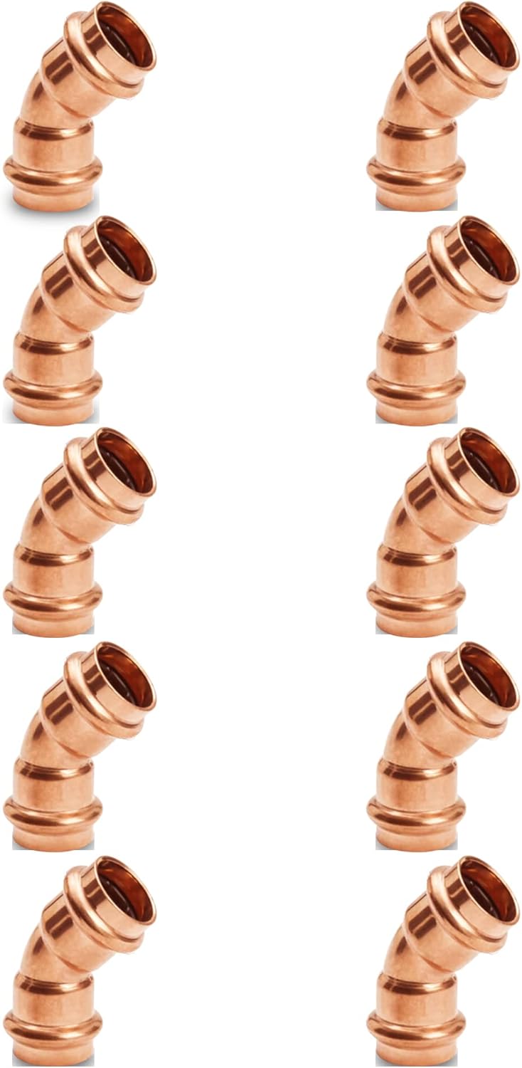 ProPress Plumbing Copper Fitting LeadFree 45Degree propress Elbow