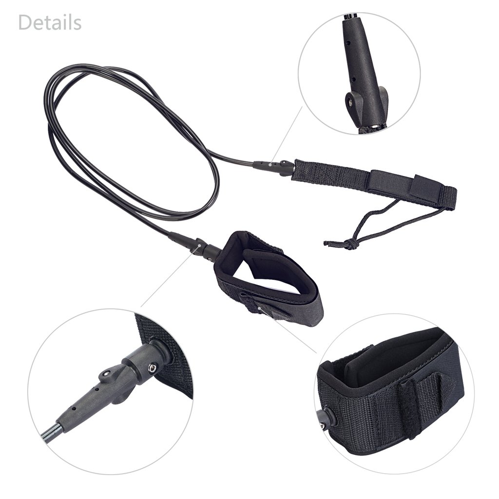 Leash De Surf NONMON 5.5mm Ou 7mm - 6ft Ou 8ft - Pour SUP, Longboard, Shortboard - Anti-Emmêlement