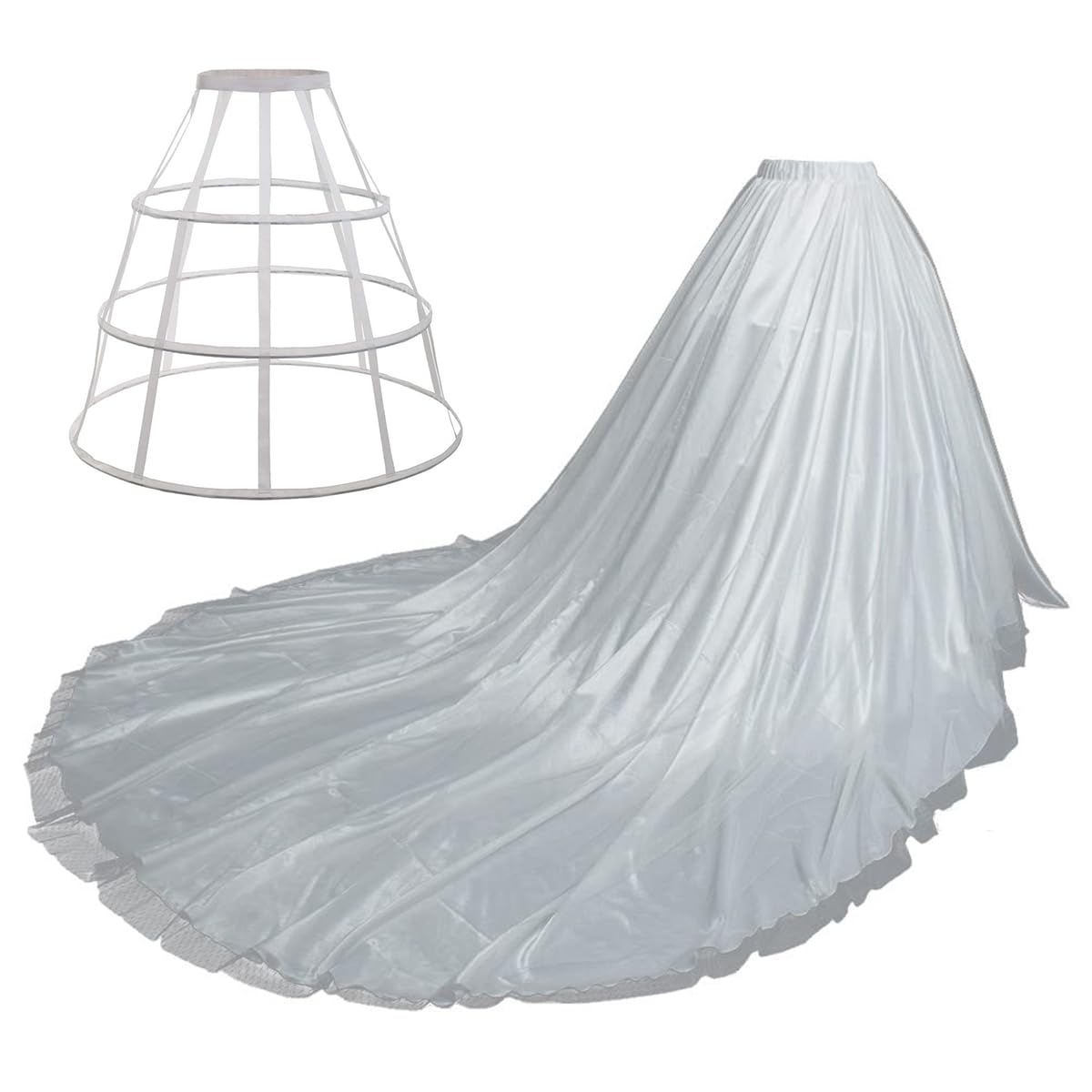 GRACEART Falda tutú de tul para novia, longitud hasta el suelo, para bodas, fiestas y noche