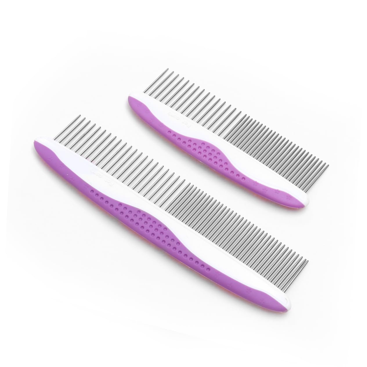 Mikikit Groom Your : 2 Pcs Pet Combs and Comb Detangler Brush Stainless Steel Nonslip Grip