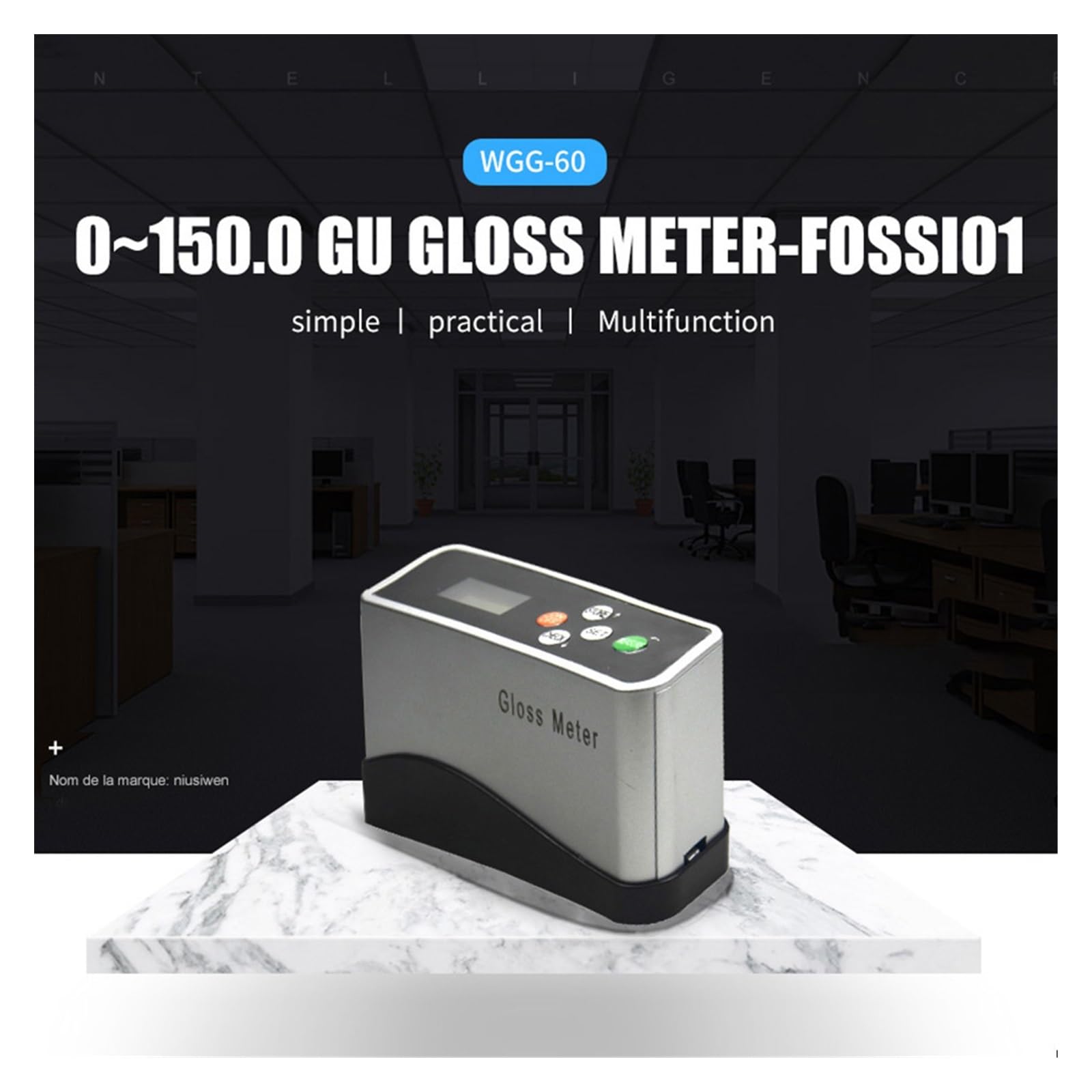 Farbmessgerät Hochpräzises 0~150,0 GU Glanzmessgerät Digitales Glanzmessgerät Farbe Tinte Metall Photometer Fliesen Stein Bambus Papier Kunststoff Glanzmessgerät Gerät mit geringem Energieverbrauch