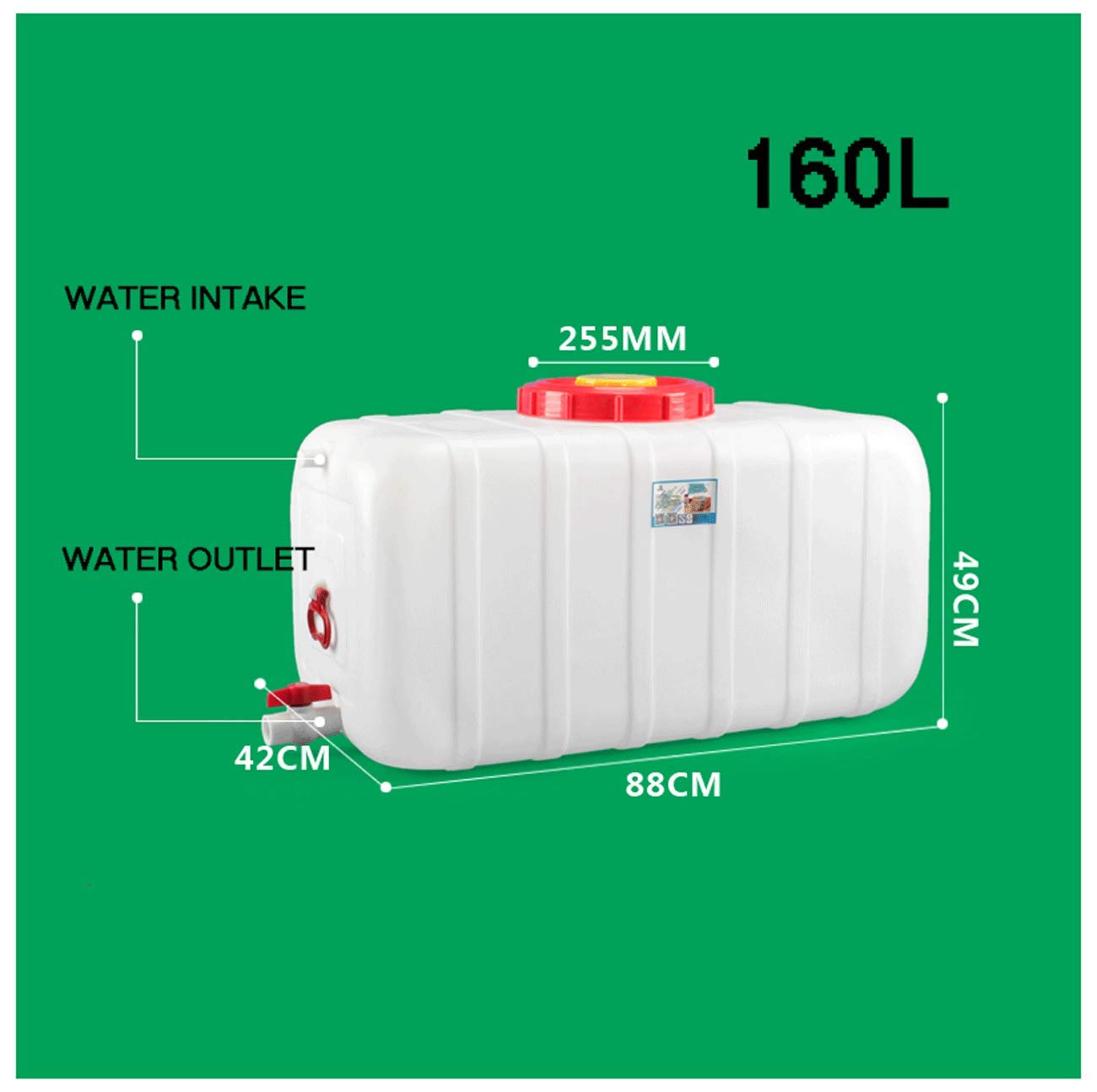 Réservoir d'eau Seau d'eau, 160L Conteneur d'eau Pliable et Portable, Réservoir d'eau pour Camping Randonnée Pêche Escalade Pique-Nique Barbecue Voyage Utilisation en extérieur (16