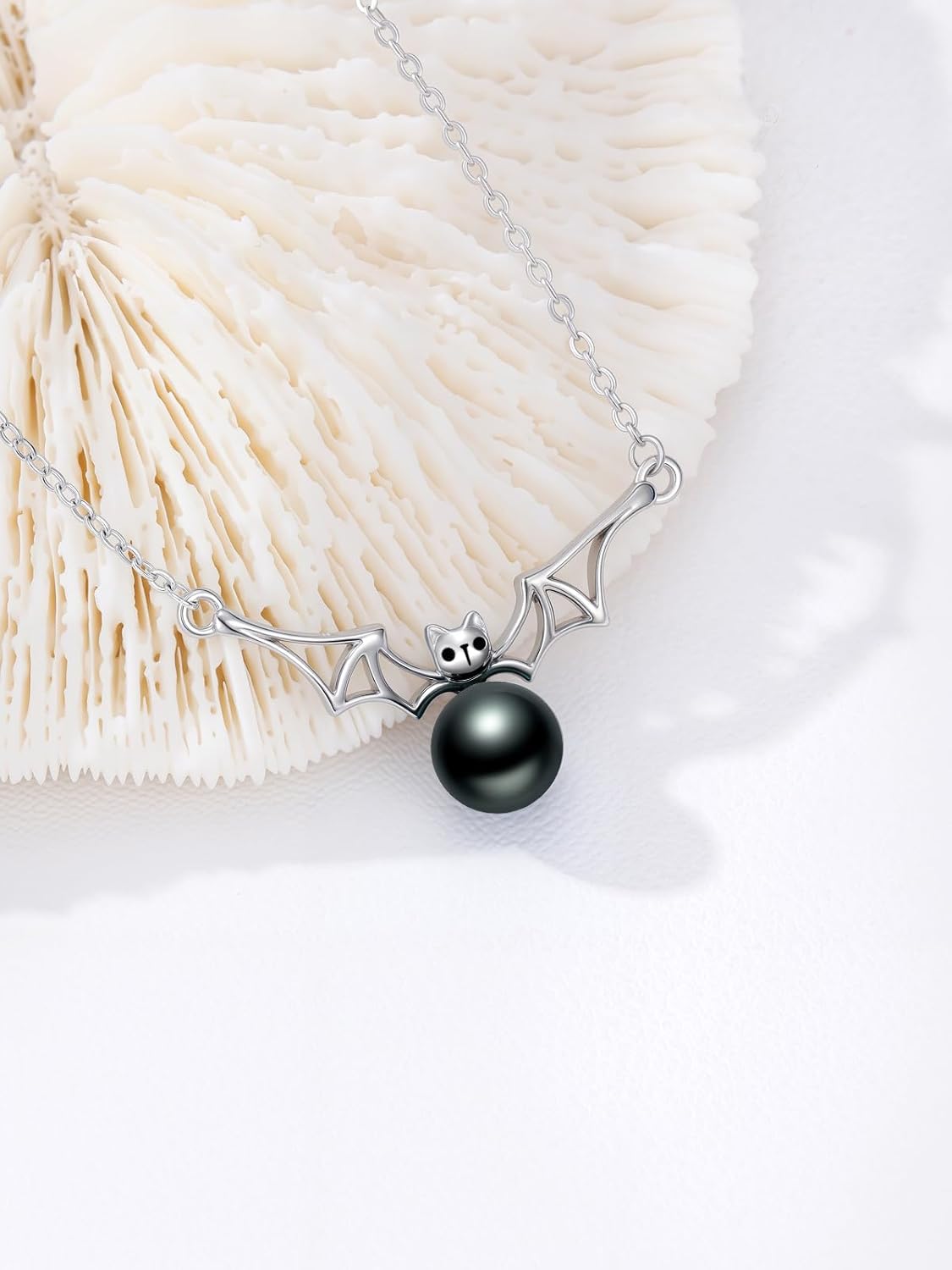 Black Pearl Necklace for Women Sterling Silver Black Pearls Necklace Gifts for Sister Birthday Anniversary Jewelry Valentine Christmas Gifts for Women Wife Her - Image 4