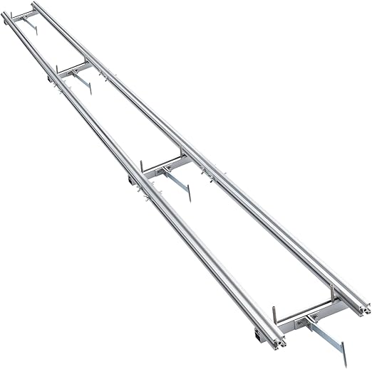 9Ft Rail Mill Guide System, Adjustable Saw Milling Rails System with 4 Crossbar Kits, Work with Chainsaw Mills for Woodcutting