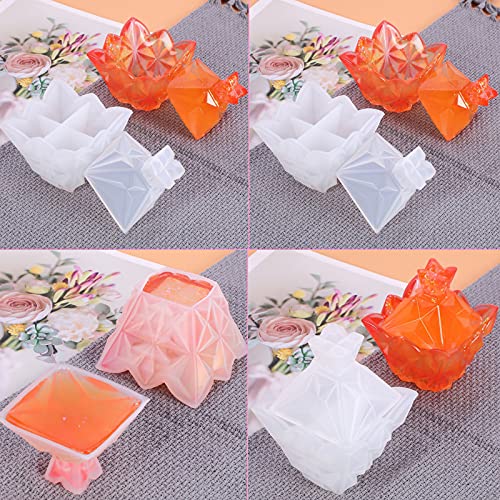 Siliconen Mallen Diy Opbergdoos Crystal Epoxy Opbergdoos Mold Crystal Epoxy Piramide Epoxy Hars Gieten Crystal Epoxy… - Afbeelding 8