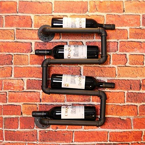Soporte vintage para botellas de vino para montaje en pared miniatura 4