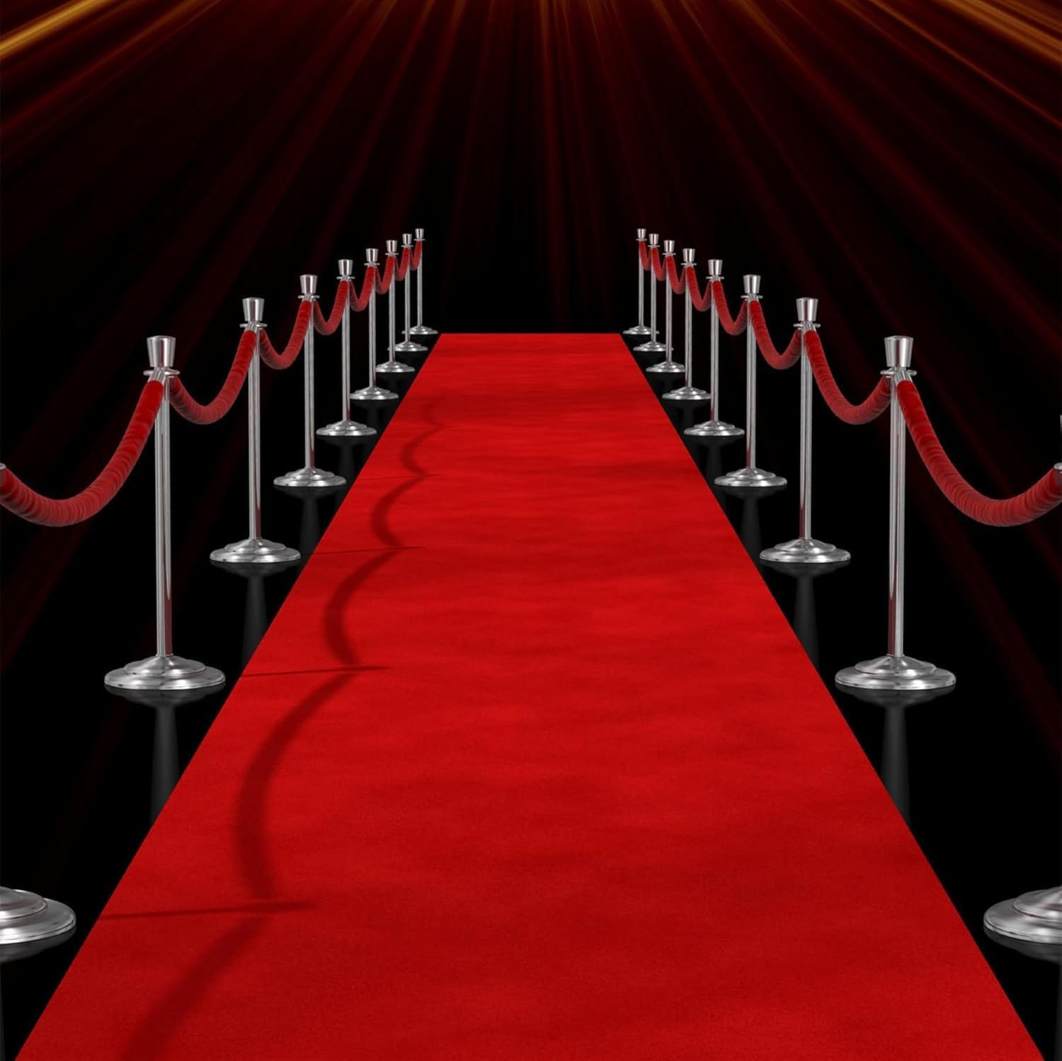 Roter Teppich 10x1m VIP Läufer 2,2 mm Dicke Red Carpet Hochzeit Event Teppich Weihnachten Outdoor Empfangsteppich für Party, Zeremonie (2,2 mm Dicke)