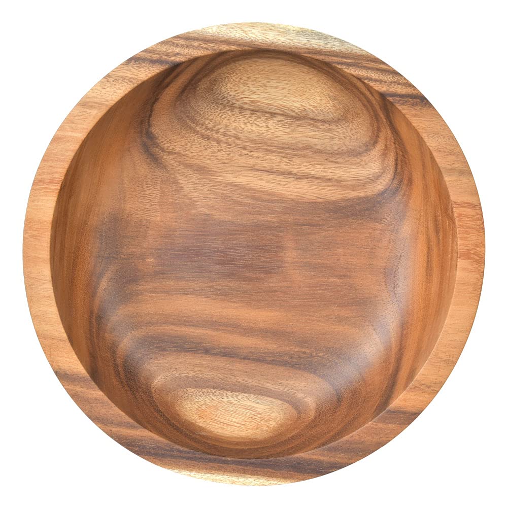 Cuenco de Ensalada de Madera para el Hogar, Cuenco de Comida de Madera, Recipiente de Comida para Sopa, Ensalada de Frutas, Utensilios de Cocina (32,5 * 10,5 cm)