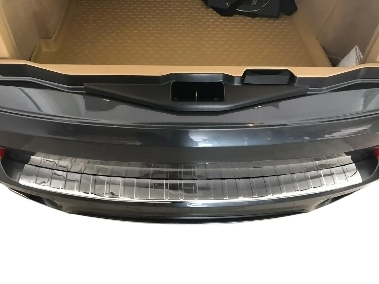 Recambo Protection de seuil de Chargement en Acier Inoxydable Mat Compatible avec BMW Série 3 F31 Touring, année de Construction 2012-2019, avec Rebord